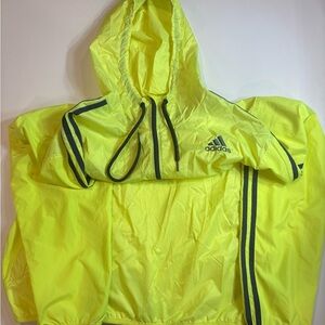 Size XL Adidas Neon Yellow Windbreaker